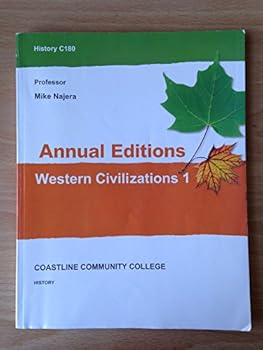 Textbook Binding Western Civilizations 1, Annual Editions, History C180, Coastline Community College Book