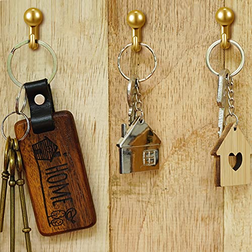 Image of Jetec 30 Pieces Metal Push Pin Hangers Pin Wall Hooks Picture Hanging Picture Nails Frame Oil Painting Hooks on Wooden or Fabric Wall for Home or Office(Gold)