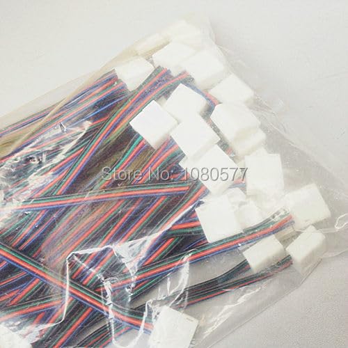 Wiring Connecting Terminals - 50pcs/lot 5050 RGB led Strip 10mm 4pin Waterproof Connector 2 Ends Connector for RGB Color 5050 led Strip