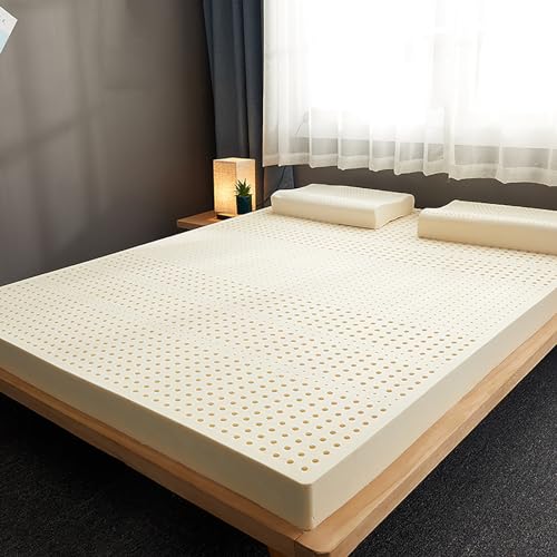 Futon Mattresses 100 Natural Latex Mattress Topper Breathable Comfortable Non Collapsing 7 5cm Thick King Size 200x200cm