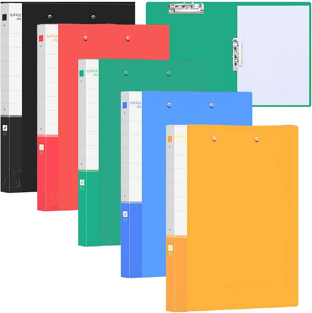 5 Pack A4 Double Strong Clips File Folder Report Cover