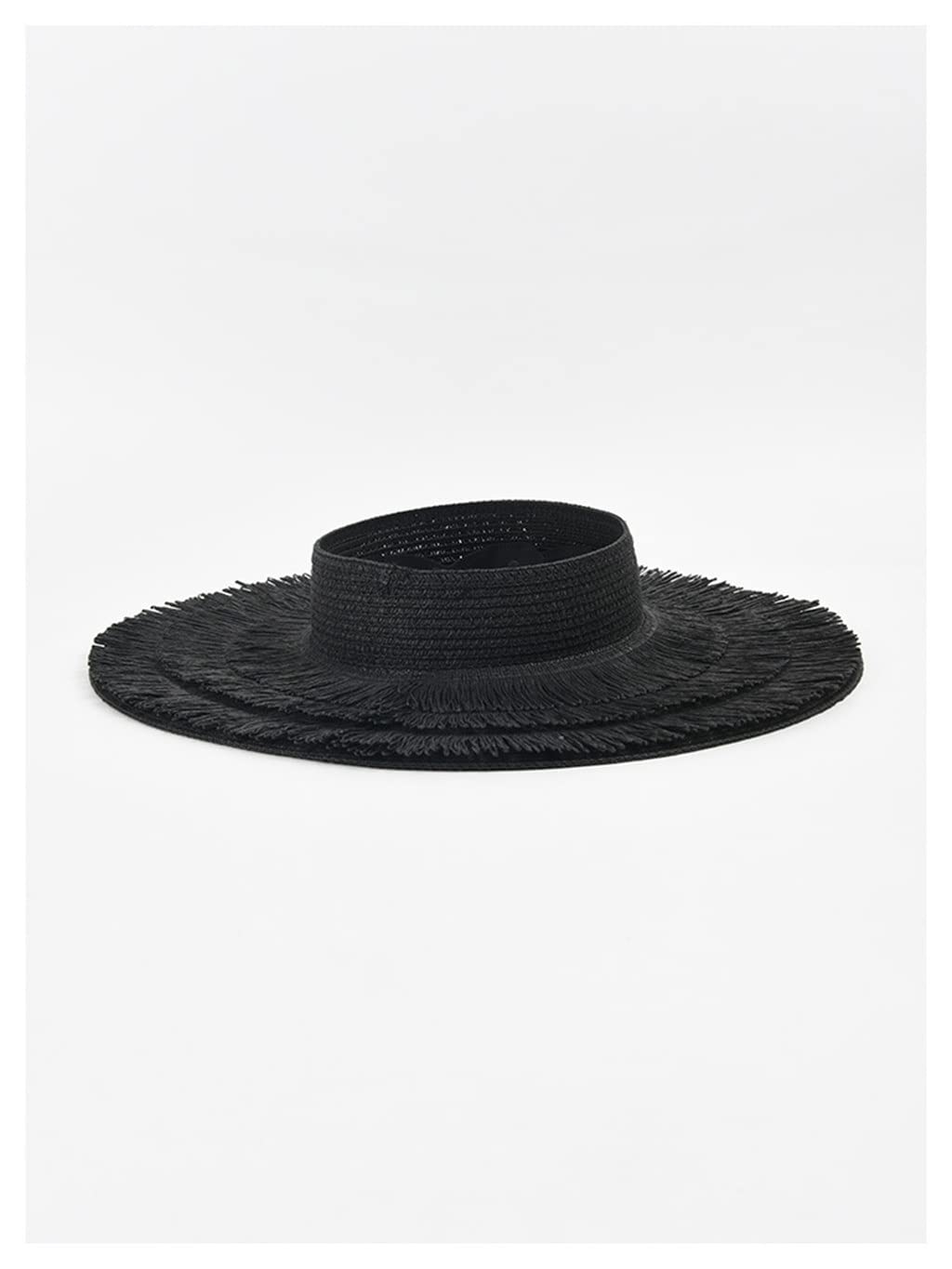 Sombreros de Visera para Mujer, Sombrero de Playa de ala Grande, Sombreros de Verano para el Sol, protección UV, Sombrero de Visera de Rafia