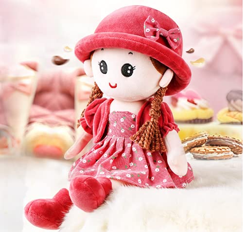 Poupée Bébé Fille Princesse Adorable Conte de Fées Jouet en Peluche Mignonne Rouge Taille