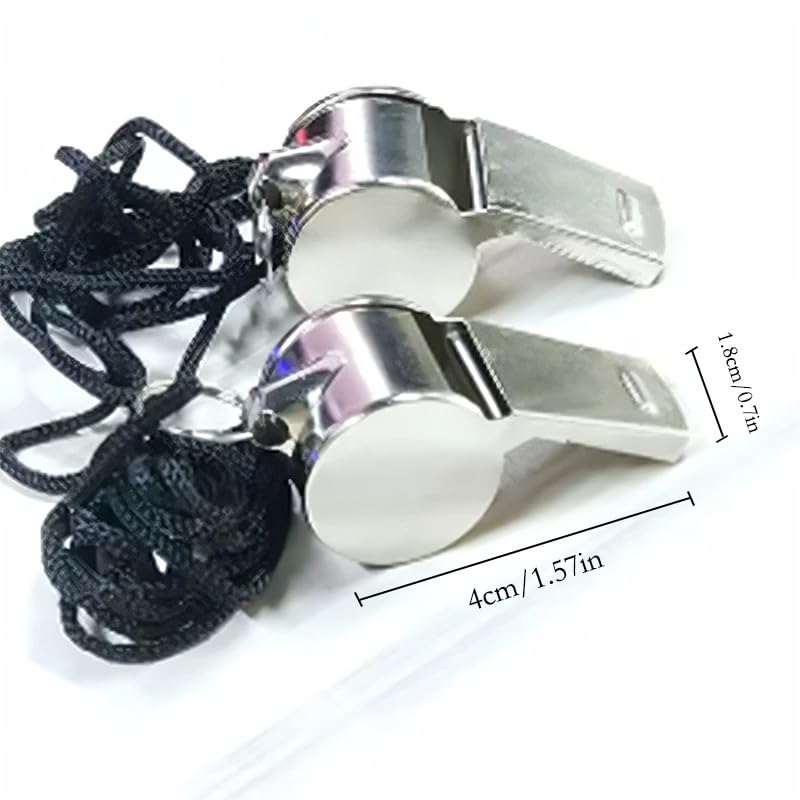 2 silbatos deportivos de acero inoxidable miniatura 2