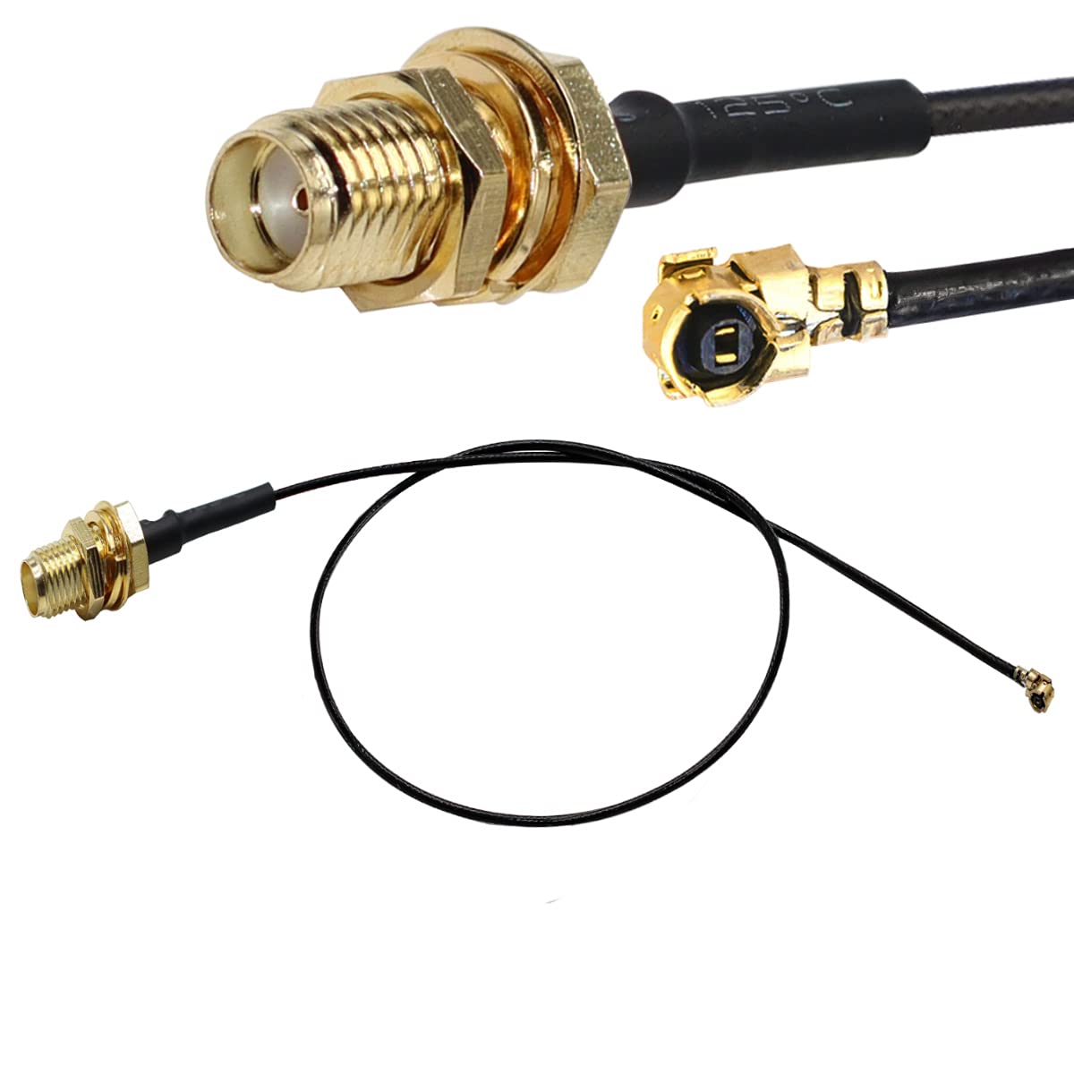 TUOLNK IPX to SMA Extension Cable Female to IPX RF Cord Antenna WiFi Pigtail Cable for Network Card Mini PCI 1.13mm IPEX to SMA Bulkhead Coaxial 50ohm Low Loss 12inch (30cm) 5pcs - Image 5