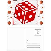 DIYthinker Casino Red Dice Illustration Pattern Basketball Postcard Set Thanks Card Mailing Side 20pcs