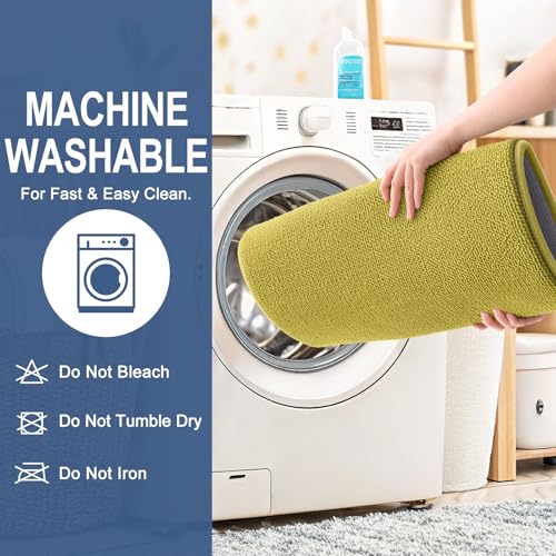 Image of OLANLY Thick Memory Foam Small Bathroom Rugs 24x16, Extra Soft Absorbent Bath Rug, Quick Dry Bath Mat, Non-Slip, Machine Washable Mat for Bathroom, Tub and Shower, Home Decor Accessories, Deep Mustard
