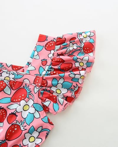 Toddler Baby Girls Tiered Dress Flutter Sleeve Beach Butterfly Sundress Princess Summer Dresses 2-8 Years3