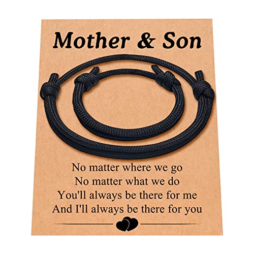 Pinkdodo Mother Son Gifts, Mother Son Bracelets To My Son 10 11 13 16 18 Year Old Boy Gifts, Son Gifts From Mom Birthday Valentines Back To School Christmas Gifts For Son Mom Boys #TOP21