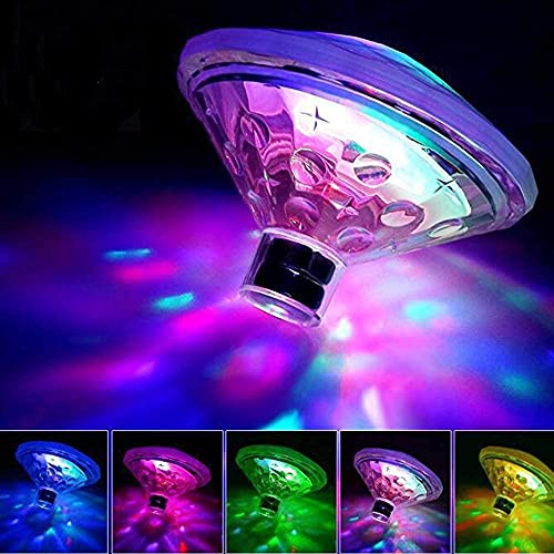 2 Stück teichbeleuchtung,poolbeleuchtung led unterwasser RGB Multifarbige Pool-Licht, Farbwechsel Wasserdichte LED Unterwasserlicht poolbeleuchtung für Baden, Party, Weihnachten, Schwimmbad, Hochzeit Cover