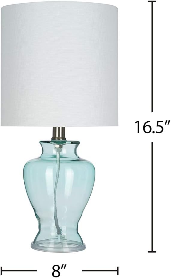 Exclusive Discount 60% Price Amazon Brand – Ravenna Home Glass Table Lamp, Bulb Included, 16.5H, Pastel Turquoise Super Cheap 🛒 Amazon Brand – Ravenna Home Glass Table Lamp, Bulb Included, 16.5H, Pastel Turquoise