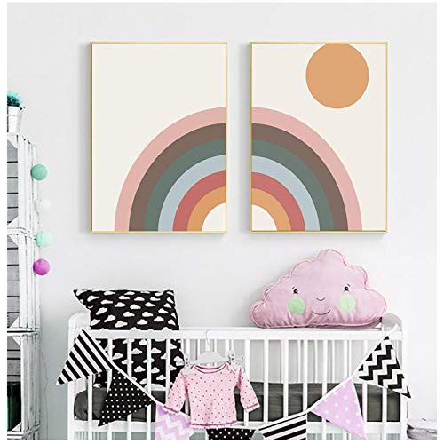 Art toile peinture minimaliste pour créer une atmosphère douce et joyeuse