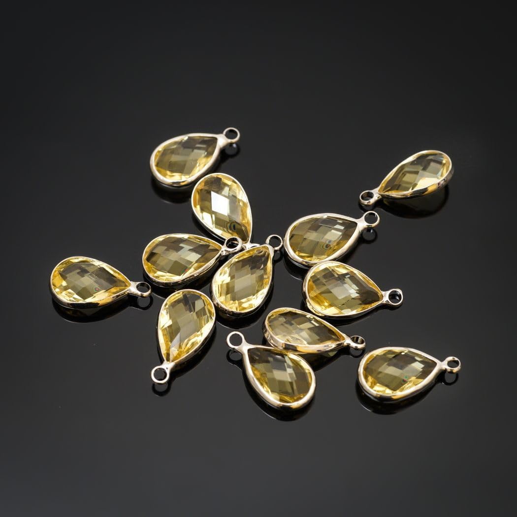 Adabele Grade A Birthstone Pendant Drop 11mm 14mm 16mm Sterling Silver Plated For Personalized Earrings Bracelet Necklace Anklet Pendant Keychain Craft Jewelry Making - Image 3