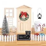 MICHIHOMIE 21 Stück Wichteltür Set Komplettset, Wichtel Zubehör mit Miniatur-Deko für Kinder, DIY Weihnachtswichtel Set für Adventskalender & Weihnachten