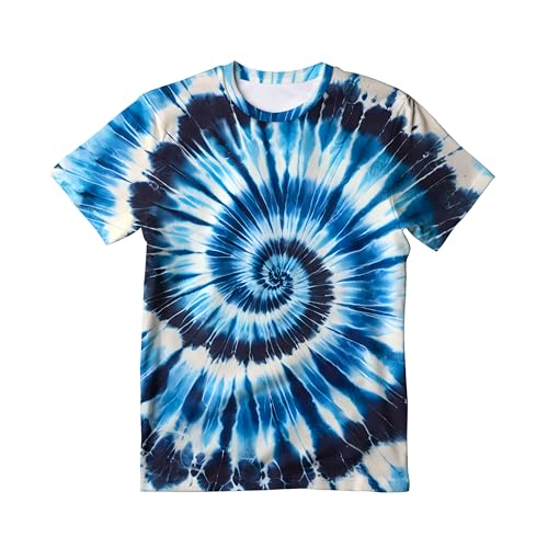 Image of Kids Tie Dye T-Shirt,Children Hippies Senior Tie Dye Tee Tshirt for Boys Girls