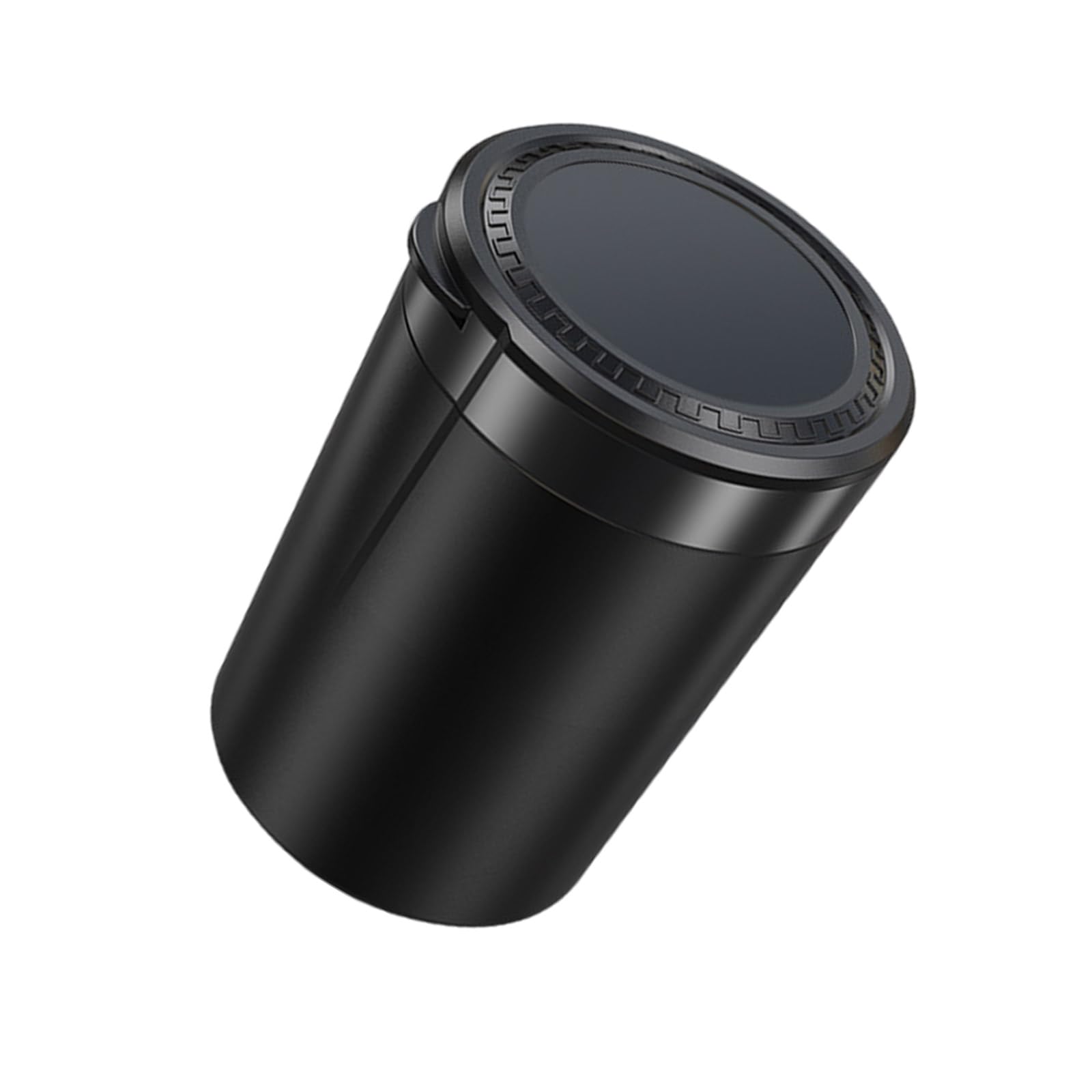 Car Trash Can with LED Light & Wide Planks Designs Smokeless Car Ashtray ABS for Quick Cigarettes Extinguishing Ashtray with Lid