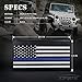 Xprite Aluminum Alloy Front Grill Inserts Mesh with Law Enforcement Blue Stripe Compatible with 2007-2018 Jeep Wrangler JK Stock Grille