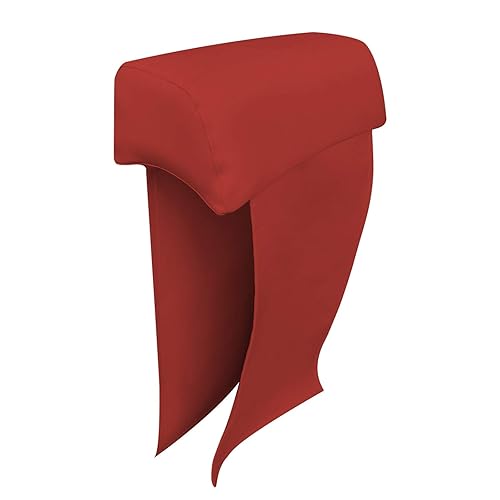 Extroitaly Skipper - Poggiatesta Divano Morbido (50x13 cm) Cuscino Cervicale per Poltrona in Ecopelle - Sfoderabile, Lavabile, Compatibilità Universale - Accessori Divano - Prodotto in Italia - Rosso