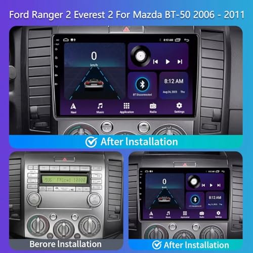 Pantalla de coche táctil para Mazda BT-50: viaja conectado con Android Auto 2
