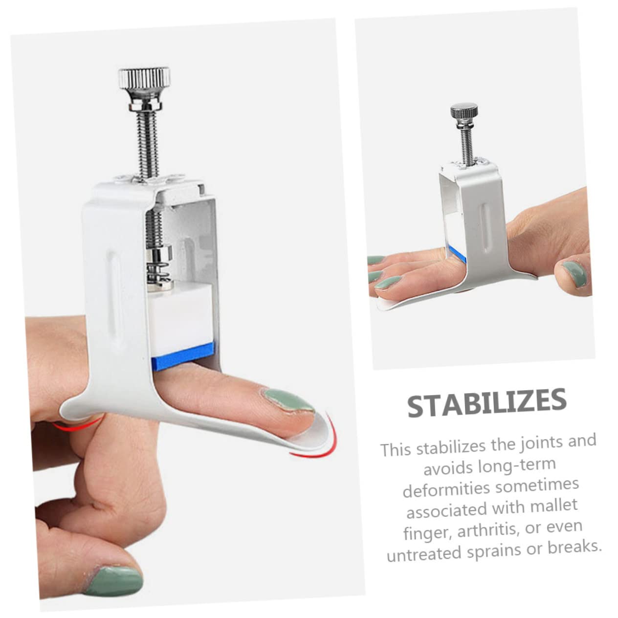 FRCOLOR 3pcs Finger Resting Hand Thumb Protector Wear-resistant Fixer Thumb Finger Stabilizer Brace Convenient Straightener White High Density Polymer Foam