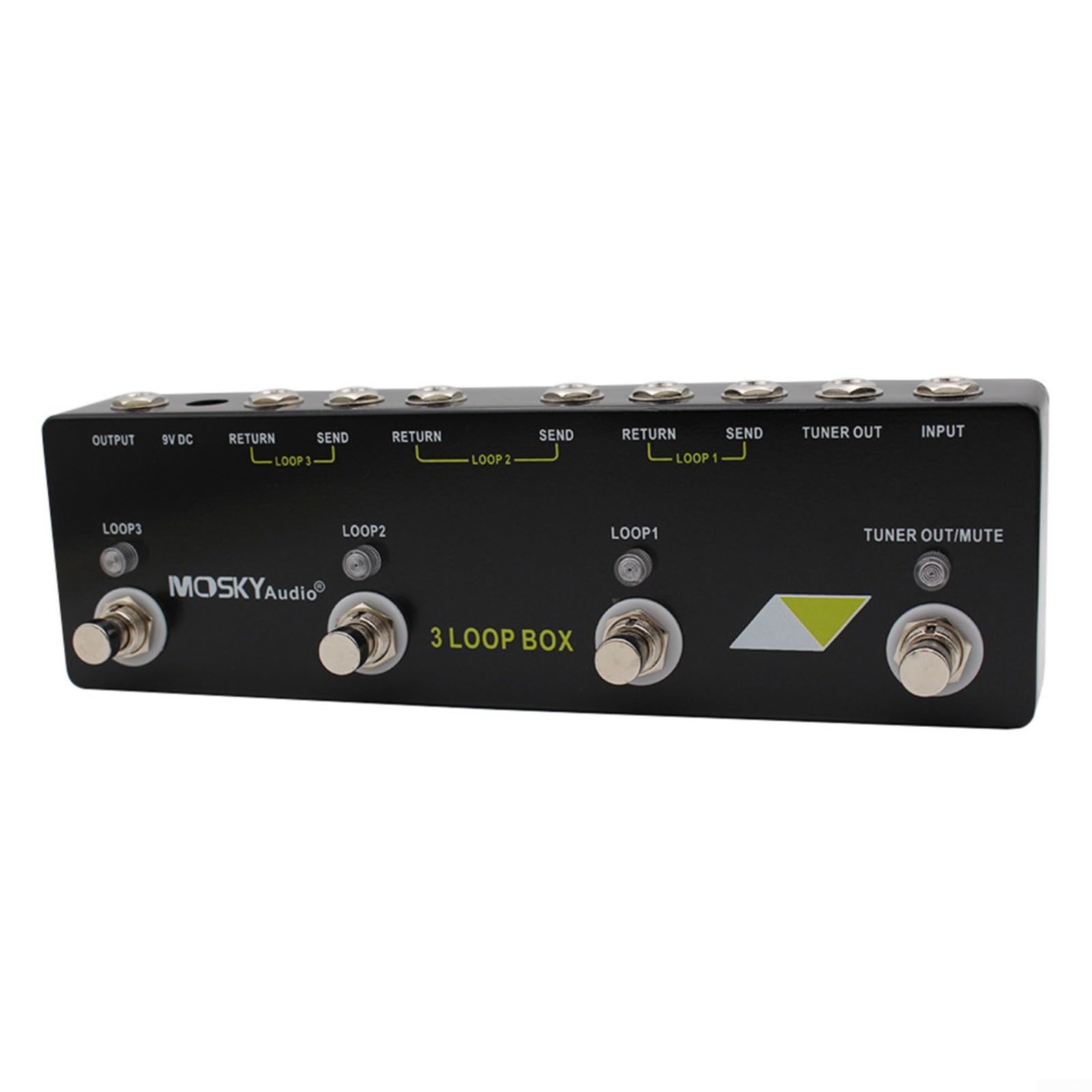 Gitarren Effektpedal Looper mit Tuner Funktion True Bypass Unbegrenzte Aufnahmezeit Mehrfache Looping Möglichkeiten Für MOSKYaudio 3 Loop Box 230 x 70 x 36 mm