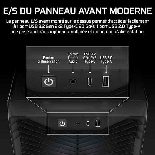 CORSAIR 3200D RS ARGB Boîtier PC Moyen Tour – 3 Ventilateurs RS120 ARGB, Airflow Élevé, Compatible Radiateur 360 mm, Panneau en Verre Trempé, Compatible Cartes Mères À Connexion Inversée – Fumée