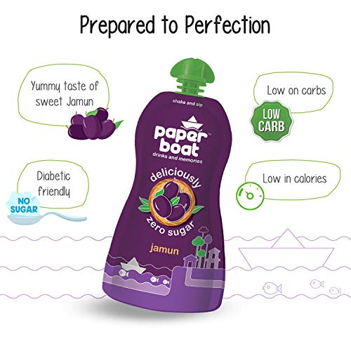 Image of Paper Boat Pani Puri Pellets, Ready to Fry(400g), Paper Boat Jamun, Fruit Juice, Zero Sugar Low-Calorie Drink (Pack of 6, 200ml each) No Added Preservatives and Colours