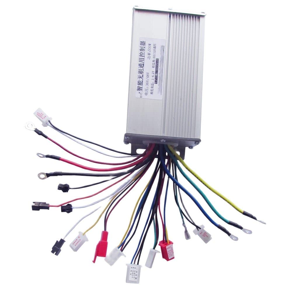 Centralina Monopattino Elettrico 36V/48V 60V 500W Controller Ebike Bicicletta Elettrica Modalità Doppia Senza Spazzole for Bici Elettrica/scooter/ciclo