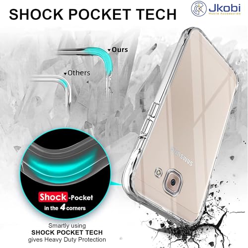 Image of Jkobi Back Case Cover for Samsung Galaxy J7 Max (Silicone Clear Shockproof Case with Camera Protection | Soft and Flexible | Transparent)