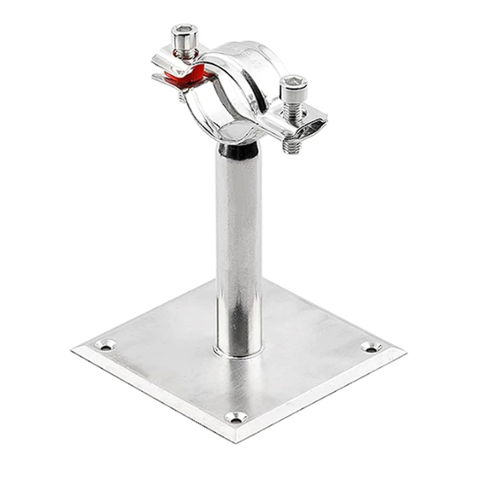 Esmen Uae One Color 304 Stainless Steel Snap-On Pipe Clamp Bracket With 100X100mm Square Base Adjustable Pipe Support And Water Pipe Clamp Tube Fittings(Φ12-14Mm)