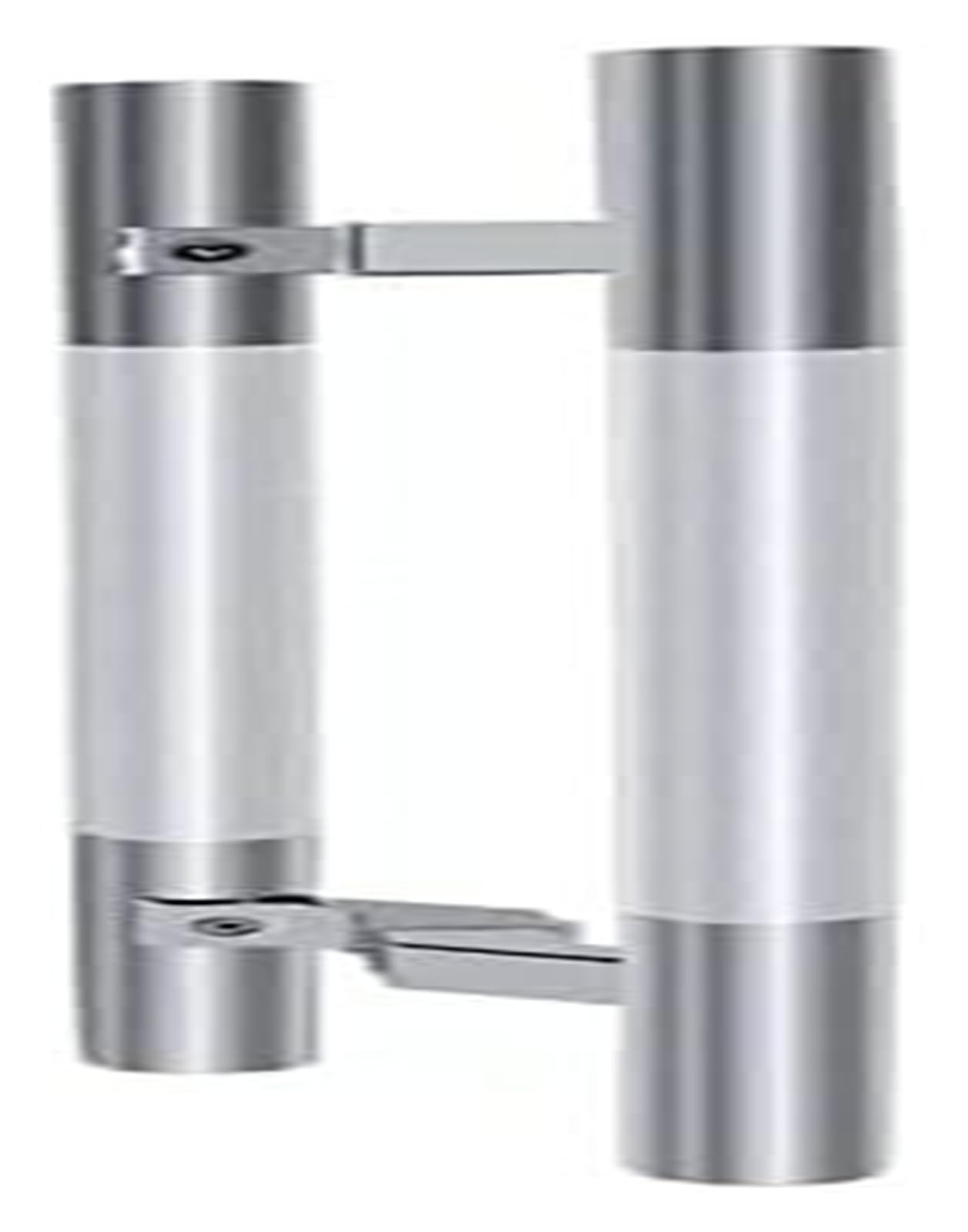 Poignée de porte en H brossée double face avec kit de montage universel complet
