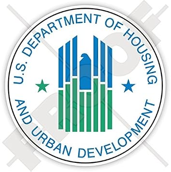 US DEPARTMENT of HOUSING & URBAN DEVELOPMENT Seal HUD United States of America USA, American 90mm 3.5" Vinyl Sticker, Decal
