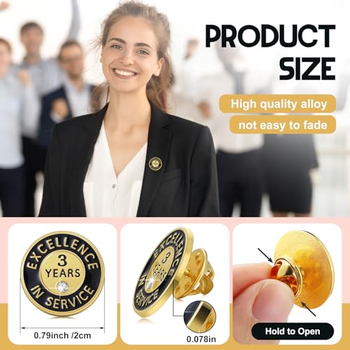 Image of Ferreve 50 /20 Pcs Year of Service Pins Employee Excellence Award Lapel Pin Performance Recognition Reward Anniversary