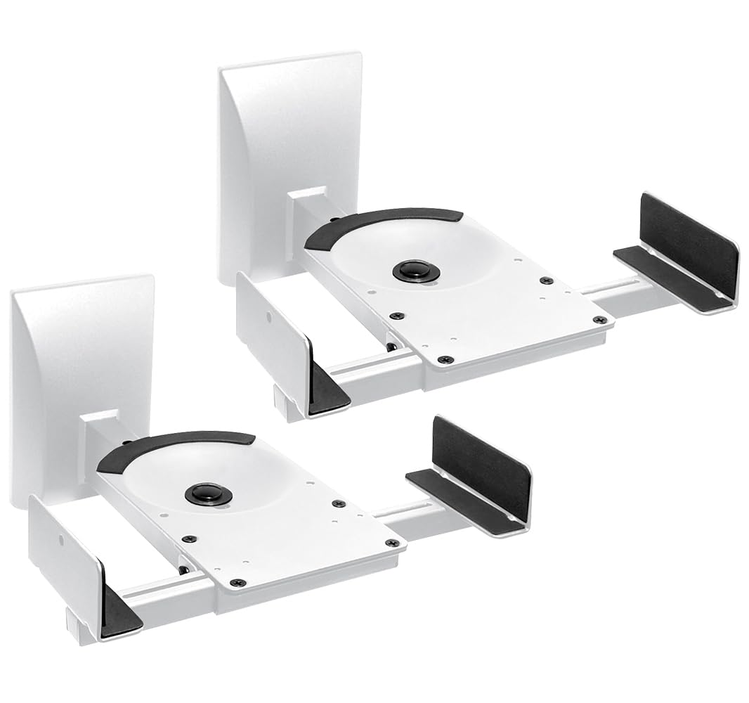 myWall Wall HB 5 WL Speaker Wall Mount Rotatable, Tiltable White Pack of 2