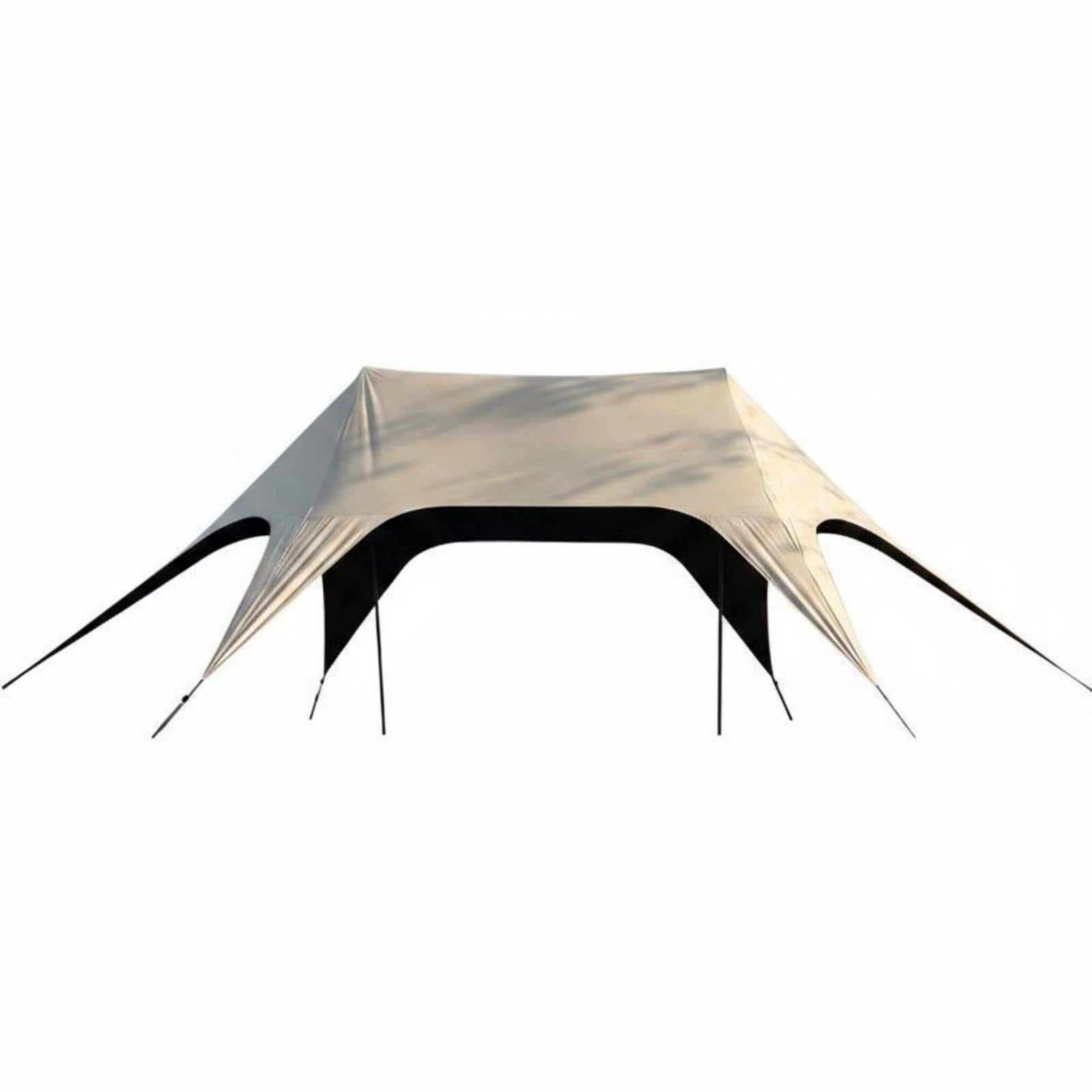 Outdoor Shelter Canopy Tenda Parasole Campeggio Riparo Tettoia Copertura in Oxford 210D Resistente Alle Intemperie Montaggio Rapido Adatta a Picnic, Beige, Beige, Grande