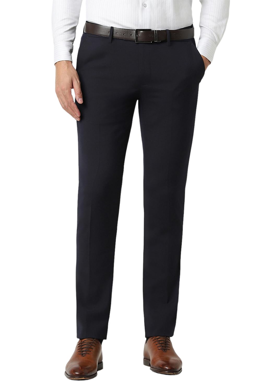 peter england Men's Regular Fit Mid Rise Pants-picture-34