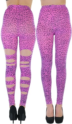 Image of ToBeInStyle Women's Slashed Ripped Shredded Distressed Hosiery Tights Leggings Music Festival