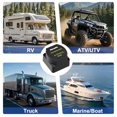 Split Charge Relay Kit 6mtr 12V 140Amp, Voltage Sensitive Relay VSR,Compatible with RV Marine Car Vehicles Caravan Truck Caravan Off-road Camper Yacht, Not Fit for lithium batteries - Image 8