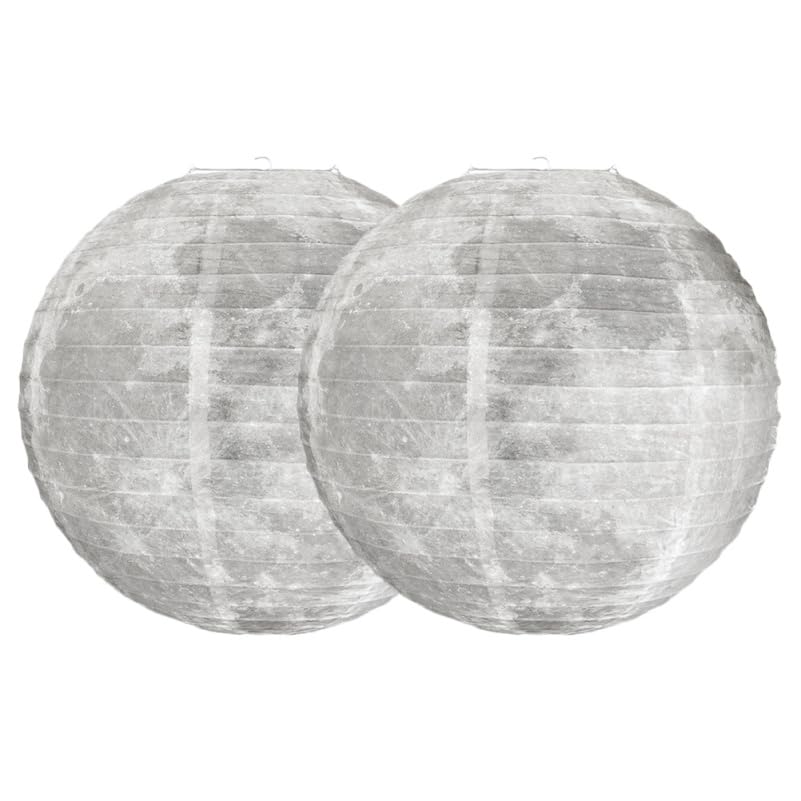 Lanternes en papier sur le thème de l'espace pour fête et nuit étoilée