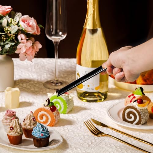 Image of Chumia Crumbers for Servers, Table Crumb Sweepers Bread Cleaner Stainless Steel Table Crumbers for Tablecloth in Restaurants and Homes, Servers, Waiters, Waitresses Tool Accessories (Black,20)