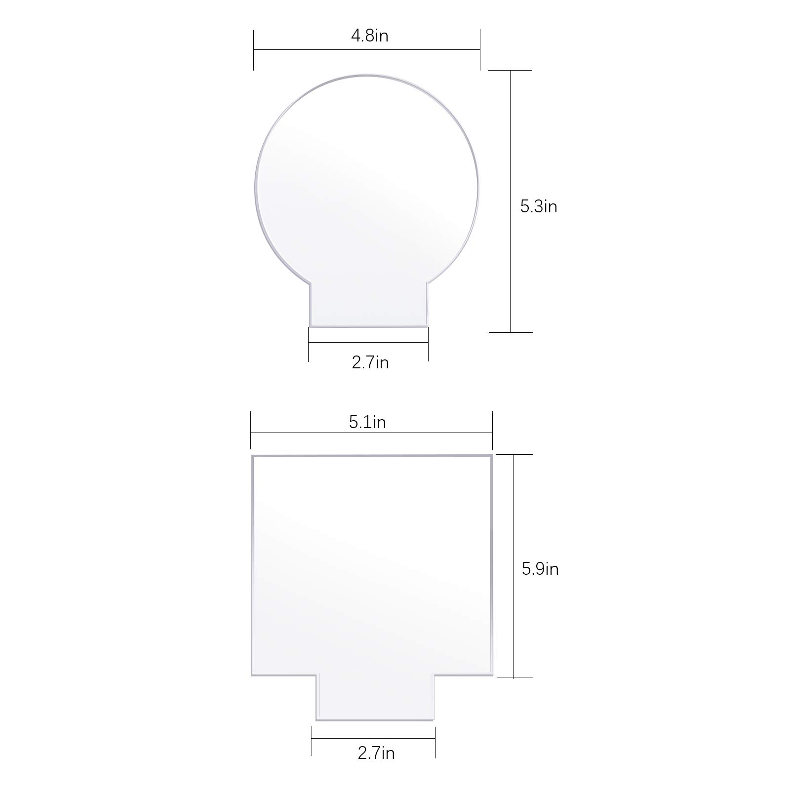 SAVITA Acrylrohlinge, 2 mm, für leichte Basis, Leuchtplatte, Acryl, rund, und quadratisch, für den Ersatz von Bilderrahmen, DIY-Projekt, Handwerk, 6 Stück