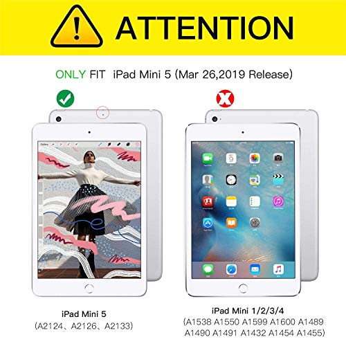 Image of Oaky Case Compatible for Apple iPad mini 5th Gen 2019 Trifold Stand Cover Pencil Holder Auto Sleep /Wake for iPad mini 5 7.9 inch 2019 Cover [Model - A2133 A2124 A2125 A2126] - Sky Blue