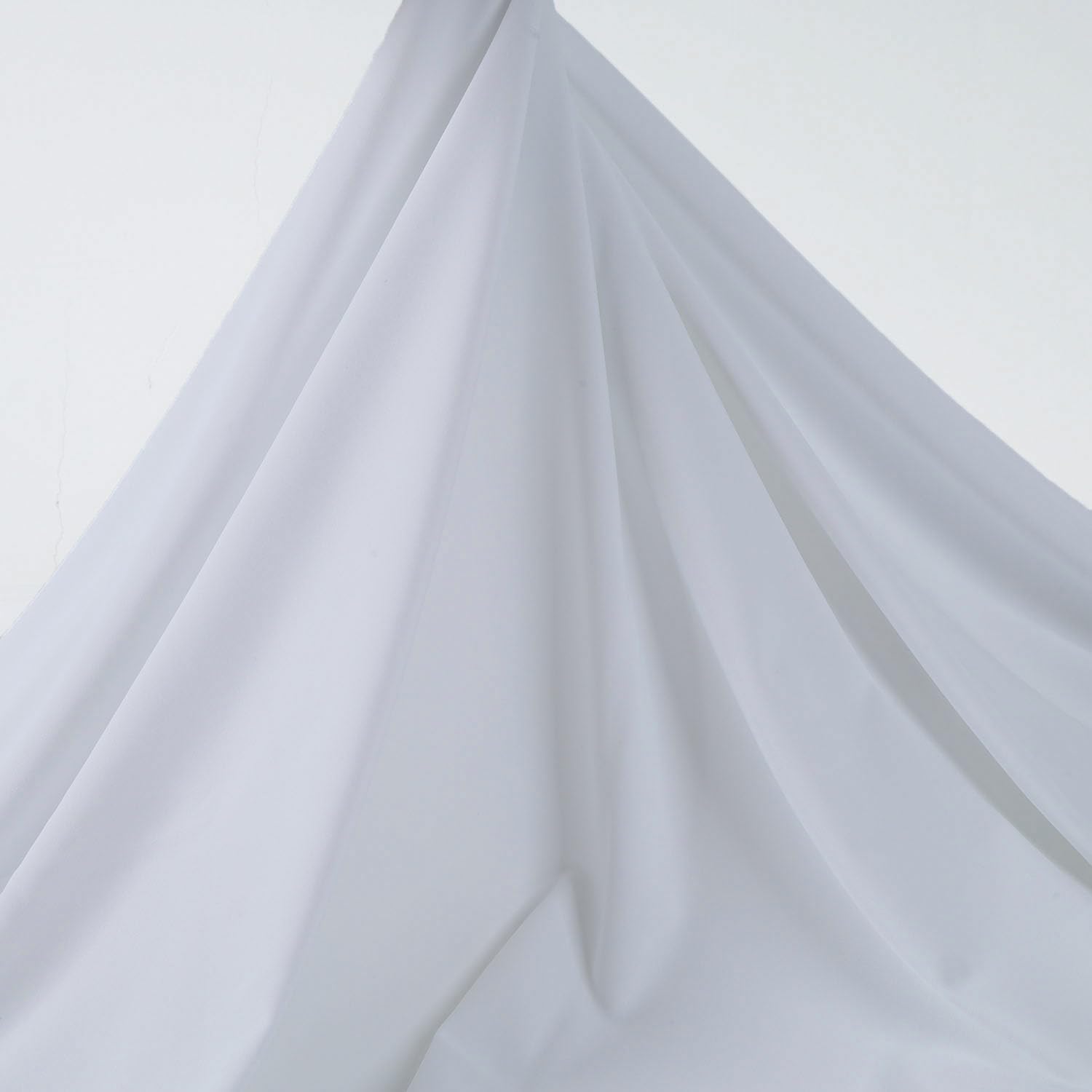 Matte Nylon Spandex Fabric 4 Way Stretch Tricot Milliskin for Sewing Swimsuit Activewear - 60 Inch Wide (White, 2 Yards)