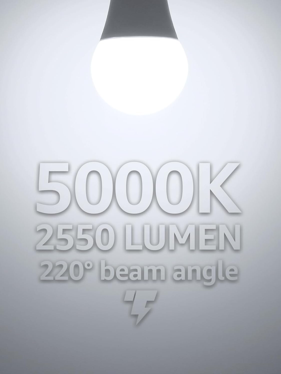 TORCHSTAR Dimmable A21 LED Light Bulbs, CRI 80, Super Bright LED Light Bulb 150W Equivalent, 22W, UL & Energy Star Listed, 25,000hrs, E26 Standard Base, No Flicker, 2550lm, 5000K Daylight, Pack of 6