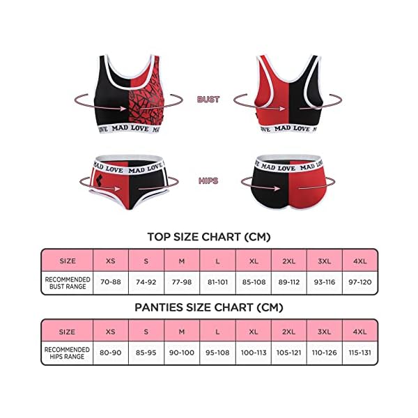 LittleForBig-Damen-Baumwolle-Camisole-und-Hoeschen-Sport-Loungewear-Bralette-Set-MAD-Love LittleForBig Damen Baumwolle Camisole und Höschen Sport Loungewear Bralette Set-MAD Love