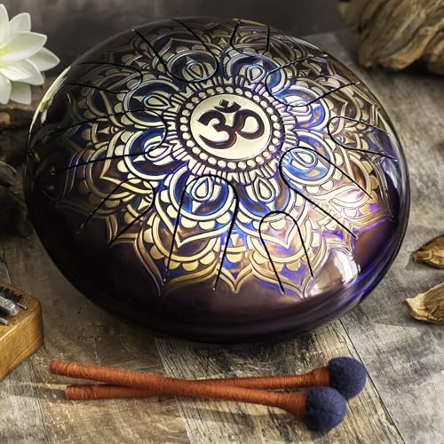 Tambor Steel Tongue de 12 pulgadas OM, 10 notas, B menor 432Hz miniatura 4