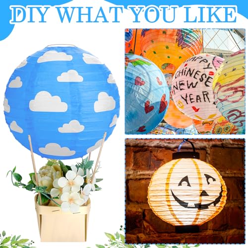 Image of Retisee 12 Sets Baby Shower Hot Air Balloon Table Centerpieces for DIY Hot Air Balloon Party Decors Gender Reveal First Birthday Centerpiece for Wedding Birthday(Cloud,7.87 Inches / 20 cm)