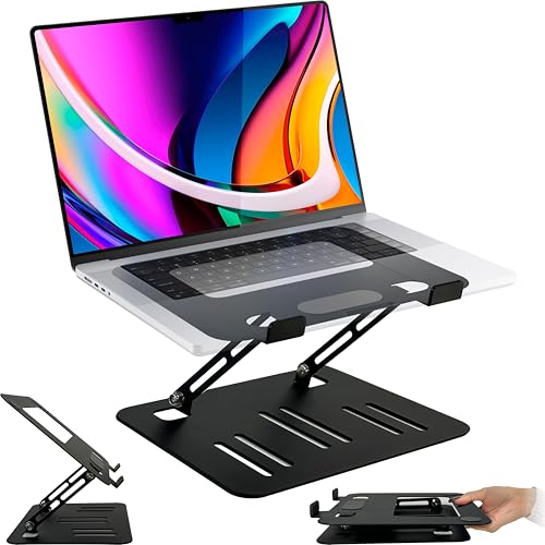 Support ordinateur portable en métal pour soulager les cervicales et éviter la surchauffe