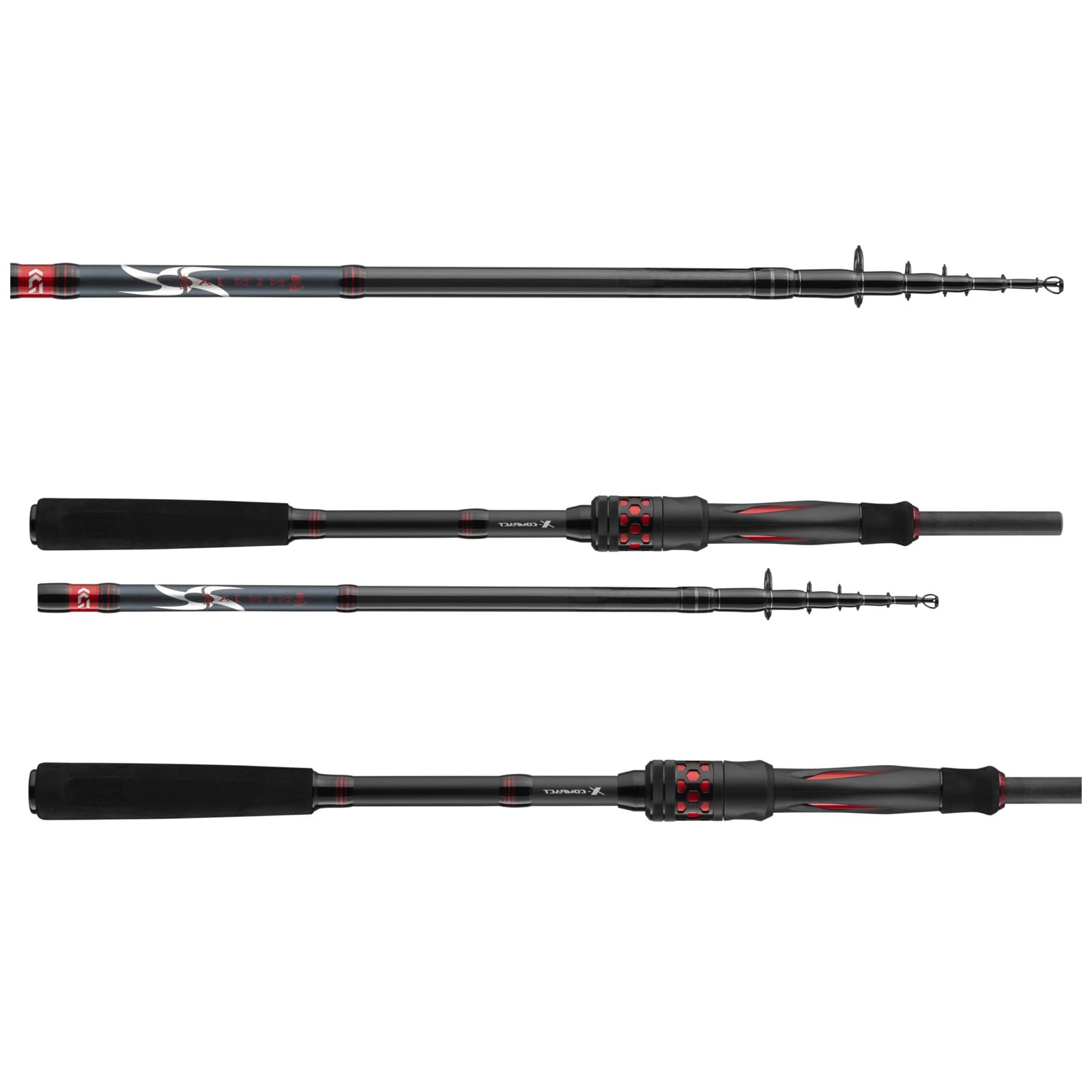 DAIWA Ninja X-Compact Spin 8010MH, 2.45m, 8ft, 15-50g, 9+1