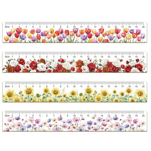 arricraft 4Pcs Wood Ruler